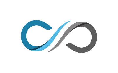 Ilustración de icono vectorial de diseño de movimiento de bucle infinito v.19