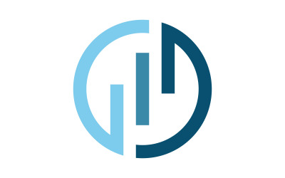 Plantilla de logotipo de finanzas empresariales con gráficos de información, diseño de icono v.18