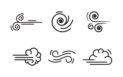 Simbolo del vortice del vento Tornado illustrazione vettoriale del logo v.12