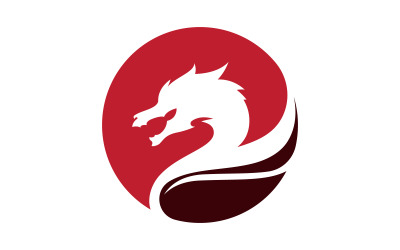Starker Drache, Vektorsymbol-Illustrationsdesign, v.10
