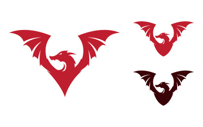 Starker Drache, Vektorsymbol-Illustrationsdesign v.12