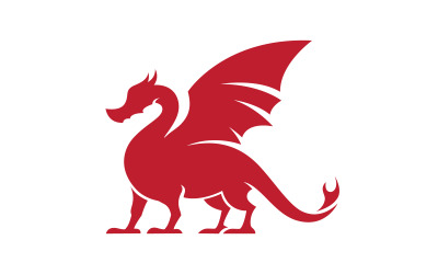 Starker Drache, Vektorsymbol-Illustrationsdesign v.1