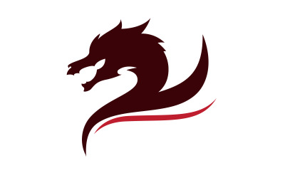 Starker Drache, Vektorsymbol-Illustrationsdesign v.2