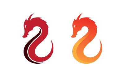 Starker Drache, Vektorsymbol-Illustrationsdesign v.4