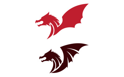Starker Drache, Vektorsymbol-Illustrationsdesign v.7