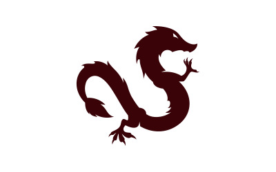 Starker Drache, Vektorsymbol-Illustrationsdesign v.9