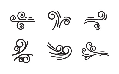 Symbol wektora wiru wiatru Tornado Ilustracja logo v.13
