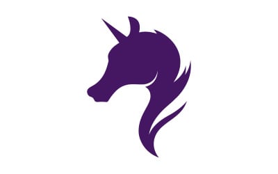 Unicorn Horse Logo icon vector illustration design template v.3