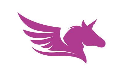 Unicorn Horse Logo icon vector illustration design template v.7