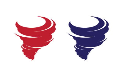 Wind Vortex Tornado symbol vector Logo illustration v.10