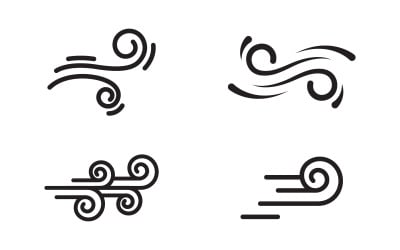 Wind Vortex Tornado symbol vector Logo illustration v.14