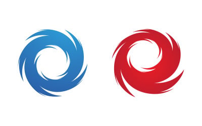 Wind Vortex Tornado symbol vector Logo illustration v.1