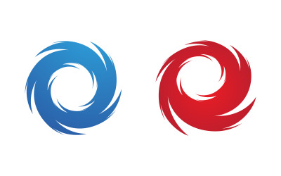 Windwirbel-Tornado-Symbol, Vektor-Logo-Illustration v.1
