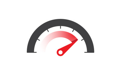 Daha Hızlı ve Hızölçer simgesi otomatik logo illüstrasyon tasarımı v.11