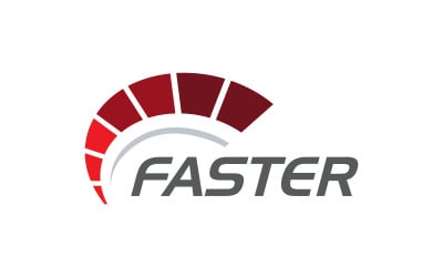 Faster and Speedometer icon for auto logo illustration design v.12