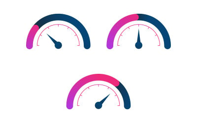 Faster and Speedometer icon for auto logo illustration design v.3
