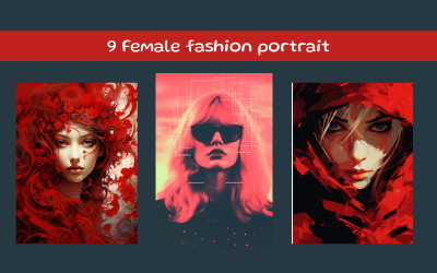 Female fashion portrait AI image
