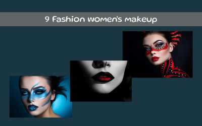 Mode kvinnors makeup AI bild