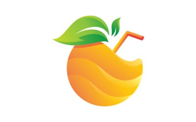 Orange fresh fruit logo design Vector icon illustration v.2