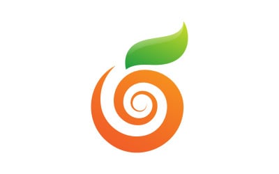 Orange fresh fruit logo design Vector icon illustration v.3