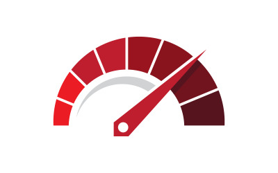 Schneller und Tachometer-Symbol für das Design der Auto-Logo-Illustration v.8