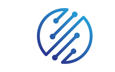 Circuit Digital Future Logo Şablonu tasarımı v.12