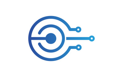 Circuit Digital Future Logo Şablonu tasarımı v.17