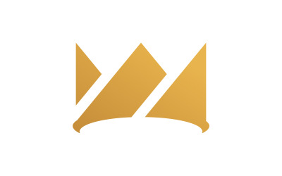 Coroa do rei Logo Template vector ícone v.2