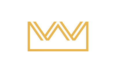 Coroa do rei Logo Template vector ícone v.3
