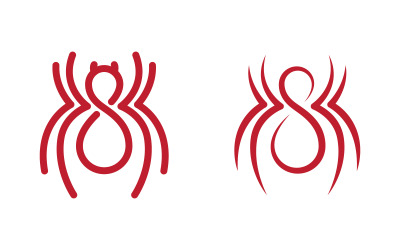 Designvorlage für Spinnensymbol-Vektorillustration v.6
