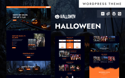 Hallowin - Halloweenfest och evenemang WordPress Elementor-tema