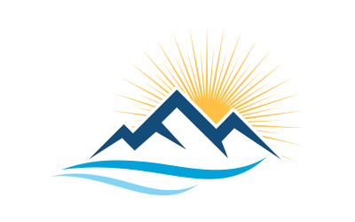 High Mountain icon Logo Template illustration design v.10