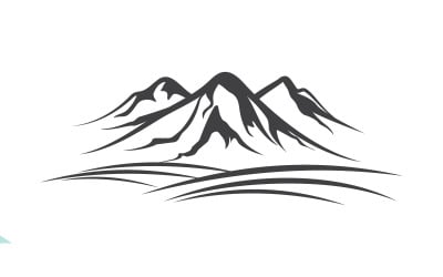 High Mountain icon Logo Template illustration design v.13