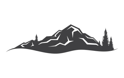 High Mountain icon Logo Template illustration design v.15