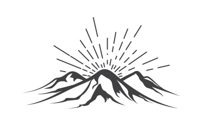 High Mountain icon Logo Template illustration design v.18