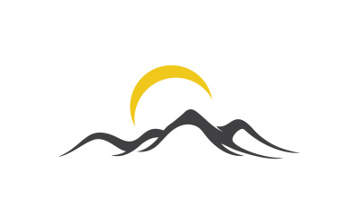 High Mountain-Symbol Logo-Vorlage Illustrationsdesign v.22