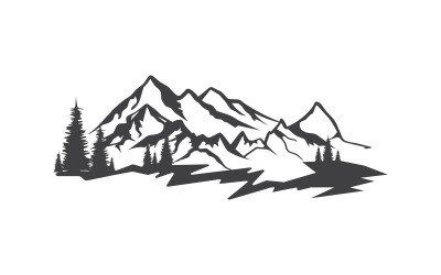 High Mountain-Symbol Logo-Vorlage Illustrationsdesign v.26