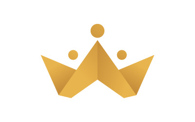 Korona króla Logo Szablon ikona wektorowa v.4