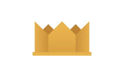 Korona króla Logo Szablon ikona wektorowa v.8