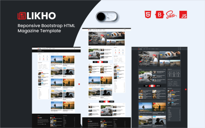 Likho - Duyarlı Dergi Web Sitesi HTML Şablonu