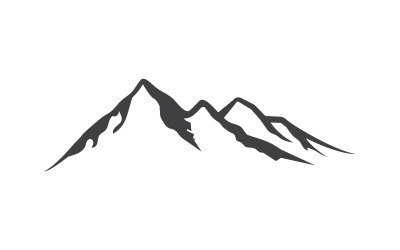 Modello di logo dell&amp;#39;icona High Mountain, illustrazione del design v.24