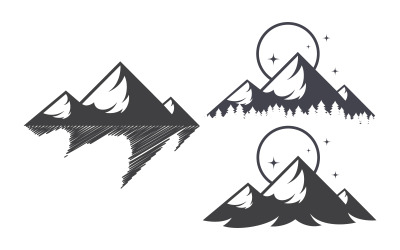 Yüksek Dağ simgesi Logo Şablonu illüstrasyon tasarımı v.3