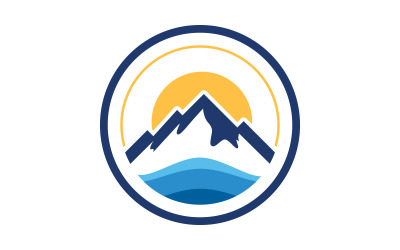 Yüksek Dağ simgesi Logo Şablonu illüstrasyon tasarımı v.6