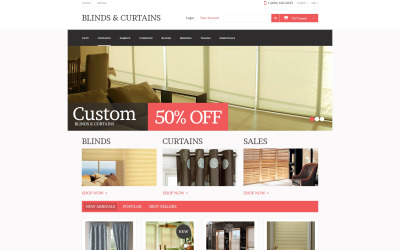 "Curtains Store" 响应式PrestaShop模板 #49299