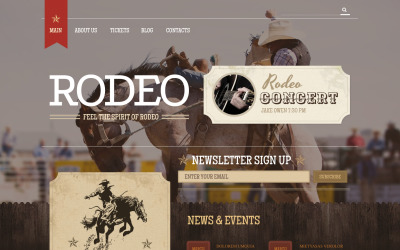 "Horse Racing Responsive WordPress Theme" Responsive WordPress thema №49234