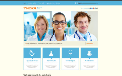 Lékařská responzivní webová šablona