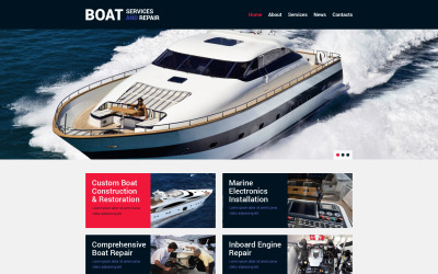 Modello di sito Web reattivo per yacht