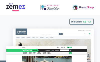 Modello PrestaShop Responsive #49202 "Garden Furniture - Outdoor Furniture Template"