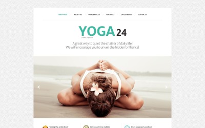 Modelo de Joomla para Yoga Studio
