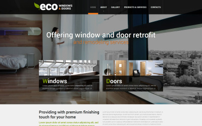 Modelo de site responsivo de janela